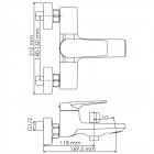 Смеситель для ванны WasserKRAFT Wiese 8401