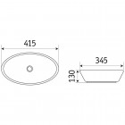 Раковина накладная CeramaLux 7138BW