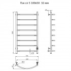 Полотенцесушитель электрический Тругор ПЭК СП 5 32 100х50