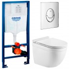 Инсталляция Grohe Rapid SL 38721001 + унитаз WeltWasser Heimbach 004 GL-WT безободковый с сиденьем