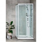 Душевая кабина IDO Showerama 10-5 квадратная 90x90 профиль серебристый матовый, стекло прозрачное/прозрачное