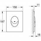 Клавиша смыва Grohe Skate Air 38505000 хром