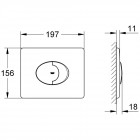 Клавиша смыва Grohe Skate Air 38506P00 хром матовый