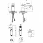 Смеситель для раковины Lemark Allegro LM5916CW с гигиеническим душем