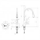 Смеситель для кухни Lemark Expert LM5082S-Gray