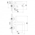 Смеситель для ванны Lemark Melange LM4914CW