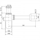 Сифон для раковины Timo 960/00L хром