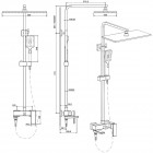 Душевая система Felice 3060 B cromo bianco