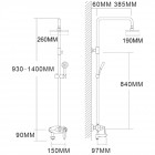 Душевая система Felice 9060 B cromo bianco