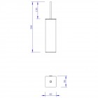 Ёршик для унитаза подвесной Felice F 0413 cromo