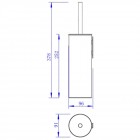 Ёршик для унитаза подвесной Felice F 0613 cromo