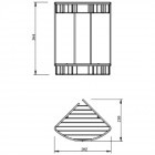 Полка металлическая двойная угловая Felice F 02 cromo