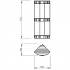 Полка металлическая тройная угловая Felice F 03 cromo