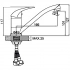 Смеситель для кухни Ledeme H38 L4538B-2