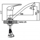 Смеситель для кухни Ledeme H39 L4539B-2