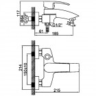 Смеситель для ванны Ledeme H43 L3243