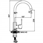 Смеситель для кухни Ledeme H44 L4044-2