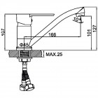 Смеситель для кухни Ledeme H46 L4546-2