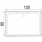 Поддон акриловый Wemor 120/80/41 S
