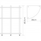 Полка напольная стеклянная тройная угловая WasserKRAFT K-4133