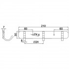 Планка с 3-мя крючками Ledeme 55 L5516W-3