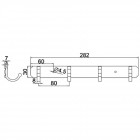 Планка с 4-мя крючками Ledeme 55 L5516W-4