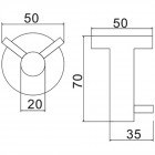 Крючок двойной Ledeme 717 L71705U-2