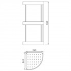 Полка тройная угловая Ledeme L362-3