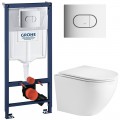 Инсталляция Grohe Rapid SL 38981000 + унитаз WeltWasser Merzbach 004 GL-WT безободковый с сиденьем