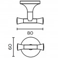 Крючок двойной AltroBagno Corposo 081010 Or