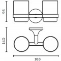 Стакан двойной AltroBagno Corposo 081702 Or