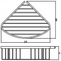 Полка-решетка угловая AltroBagno Beni aggiuntivi B 082201 Br