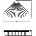 Полка-решетка угловая AltroBagno Beni aggiuntivi B 082202 Br