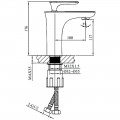 Смеситель для раковины AltroBagno Aperto 0109 BiCr