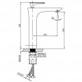 Смеситель для раковины AltroBagno Aperto 010206 BiCr