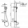 Душевая система AltroBagno Cascata 030401 Cr термостат