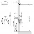 Душевая система встраиваемая AltroBagno Cascata 040101 Cr термостат