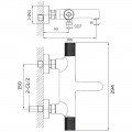 Смеситель для ванны AltroBagno Intento 0215 Cr термостат