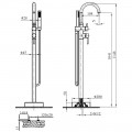 Смеситель для ванны напольный AltroBagno Metropoli 020203 OrSp