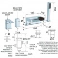 Смеситель на борт ванны Remer Qubika Cascata QC06