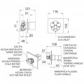 Смеситель для ванны встраиваемый Remer Qubika Thermo QT95C термостат