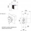 Переключатель встраиваемый Remer Qubika Q34DEV5