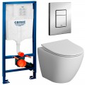 Инсталляция Grohe Rapid SL 38772001 + унитаз Niagara Vista NG-9301 безободковый с сиденьем