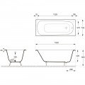 Ванна чугунная Delice France Continental 150x70 DLR230612