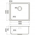 Мойка кухонная Omoikiri Tadzava 49-U/I-Ultra-15-IN