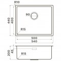 Мойка кухонная Omoikiri Tadzava 54-U/I-Ultra-15-IN