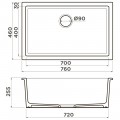 Мойка кухонная Omoikiri Okinoshima 76-U/I-WH