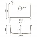 Мойка кухонная Omoikiri Torishima 67-WH-glossy