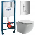 Инсталляция Grohe Solido 38811000 + унитаз Ceramica Nova Forma CN3009 безободковый с сиденьем