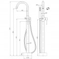 Смеситель для ванны напольный Abber Wasser Kreis AF8116